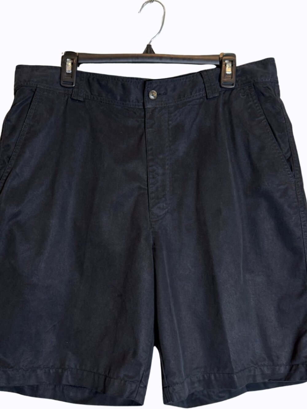 Vintage Tommy Bahama Flat Front Chino Shorts Men's 36 Black 9" Preppy Classic - Picture 1 of 9